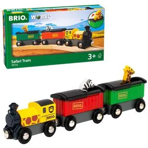 BRIO 33722 - Safari-Zug, mit beweglichen Tierköpfen und buntem Design für kreatives Spielvergnügen