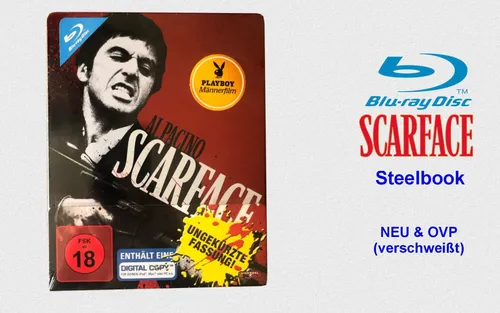 SCARFACE - Al Pacino - Blu Ray Steelbook Edition & Digi Copy - NEU OVP !!