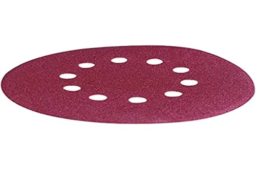 Scheppach Wand & Deckenschleifer Schleifscheiben (10 Stück) | Körnung 150 | 215Ø Scheibe | für DS920 - DS930 - DS210 - DS200 | Klett-Schleifpapier Set | rund | gelocht für Absaugung | Wandschleifer