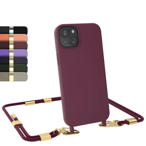 EAZY CASE für Apple iPhone 15 Plus Hülle Band verstellbar Handyband Kette Cover