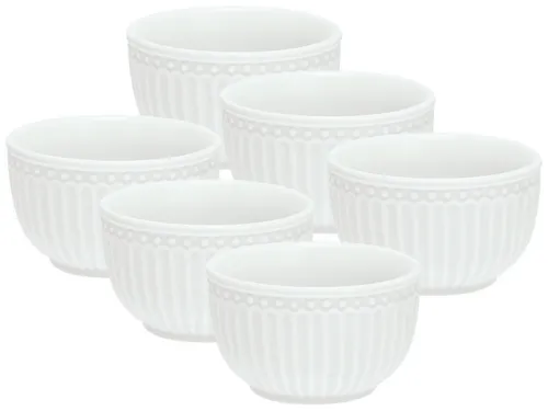GreenGate Alice Mini Bowl Set 6 in weiß von GreenGate