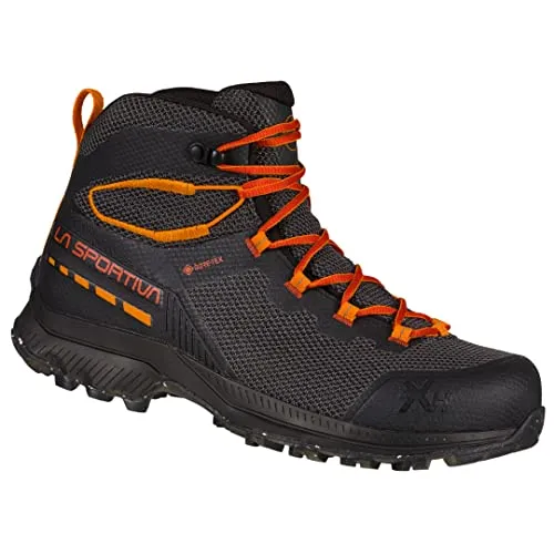 La Sportiva TX Hike Mid GTX Wanderschuhe in Schwarz - Gr. 44.5 - Nachhaltige Wanderschuhe mit GORE-TEX-Membrane, optimaler Tragekomfort und Vibram® Eco Step-Außensohle für vielseitige Outdoor-Abenteuer.