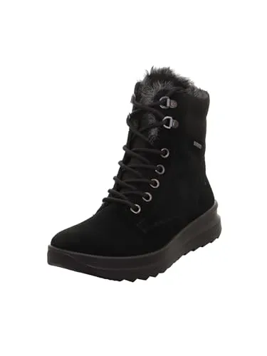 Legero Damen Dreamer Warm Gefütterte Gore-tex Schneestiefel, Schwarz 0000, 39 EU - Wanderschuhe mit GORE-TEX Membran, wasserdicht und atmungsaktiv. Ideal für kalte Wintertage dank warmer Fütterung und einfacher Handhabung durch Innenzipp.