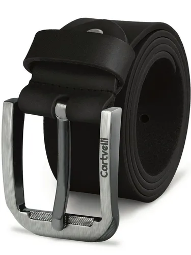 Cartvelli Premium Ledergürtel Herren Schwarz 85cm in schwarz von Cartvelli