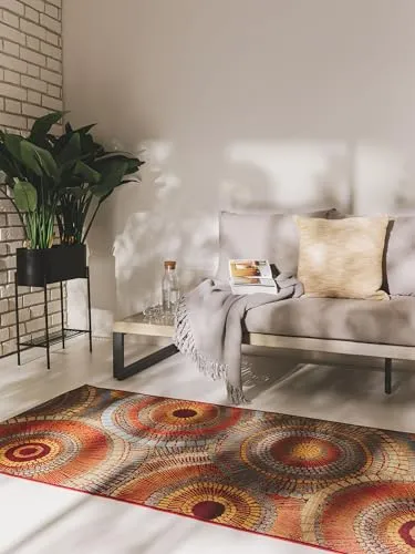 benuta Nest In- & Outdoor Teppich Artis - Orange 80x250 cm - Teppich für Innen- und Außenbereiche, strapazierfähig und pflegeleicht, bringt fröhliche Sommeratmosphäre in dein Zuhause.