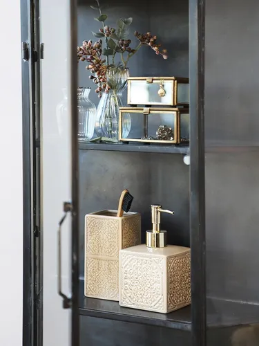 Chic Antique Zahnputzbecher Zahnbecher Weiß Porzellan Becher Shabby 62087-20