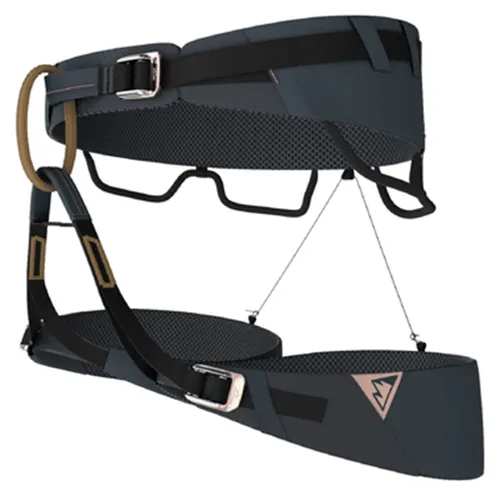 Blue Ice Cuesta Adjustable Klettergurt XL - Dunkel Grau - Kletterausrüstung mit verstellbarem Design für optimalen Komfort und Sicherheit beim Klettern in verschiedenen Höhen.