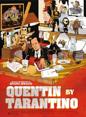 Quentin by Tarantino by Amazing Améziane - Buch über Quentin Tarantino, 240 Seiten im praktischen Paperback-Format, ideal für Filmfans und Cineasten.