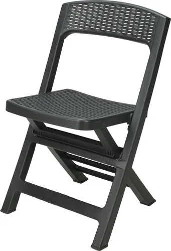 Gartenstuhl Klappstuhl Campingstuhl 78cm Schwarz - Camping-Möbel, klappbar und wasserbeständig, ideal für Garten und Balkon, perfekt für entspannte Stunden im Freien.