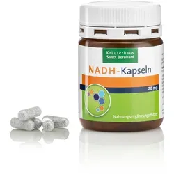 NADH-Kapseln 20 mg - 11 g, stabilisiertes Coenzym für Energie - Nahrungsergänzungsmittel mit stabilisiertem NADH, das als biologische Zündkerze für den Energiestoffwechsel in Zellen fungiert.
