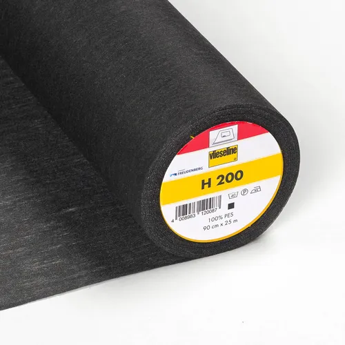 Vlieseline Bügeleinlage Softline H200 90 cm schwarz (Preis= 0.5 M)
