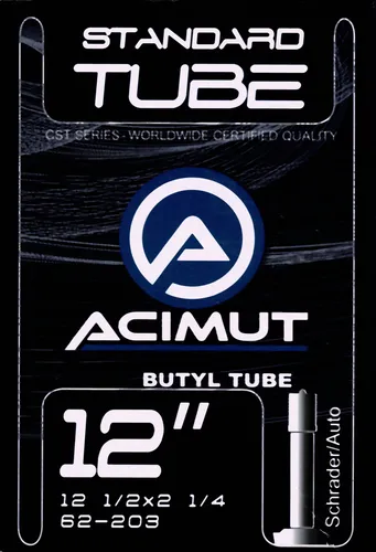 Acimut Schlauch Fahrradschlauch 12 Zoll AV Autoventil 47/62-203 Schrader