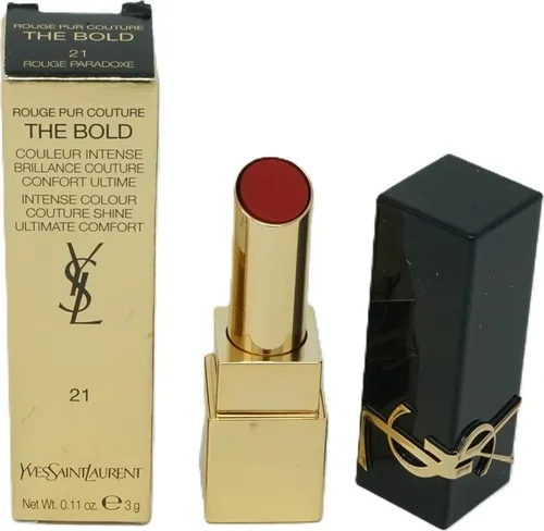 Yves Saint Laurent The Bold Rouge Pur Couture Lippenstift 3g - Rouge Paradoxe 21 - Luxuriöser Lippenstift in trendiger Farbe, sorgt für eine intensive Farbabgabe und ein angenehmes Tragegefühl – perfekt für jeden Anlass.
