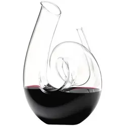 Riedel Dekanter Curly Clear 2011/04 - Extravaganter Dekanter aus bleifreiem Kristallglas, 26,5 cm hoch, 1,4l. Veredeln Sie Ihren Wein und entfalten Sie dessen vollen Geschmack – perfekt für romantische Dinners!