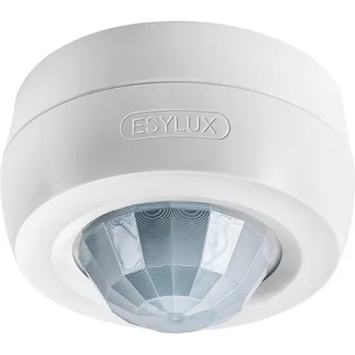 Esylux EB10430886 Decken-Bewegungsmelder 360° - Bewegungsmelder für Deckenmontage mit 360° Erfassungsbereich und Reichweite von bis zu 24 m. Ideal für kleine Räume ohne Tageslicht, sorgt für automatische Lichtsteuerung und verlängert die Lebensdauer von Leuchtmitteln.