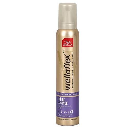 200ml Wellaflex Schaumfestiger Fülle & Style 24h Ultra Starker flexibler Halt