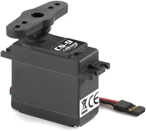 Carson 500502024 - Servo CS-9 - 9 kg/JR-Stecker - Hochleistungsservo mit 9 kg Zugkraft, ideal für RC-Modelle und präzise Steuerung in anspruchsvollen Anwendungen.