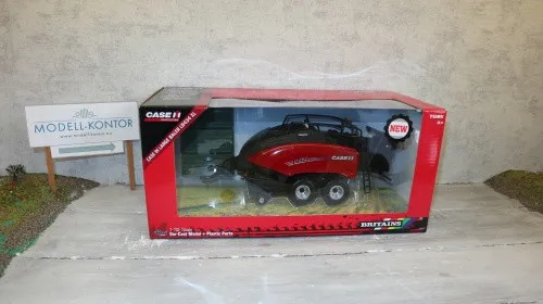 Britains CASE Large BALER LB434 XL - Miniatur Motorfahrzeug-Modelle, detailgetreuer Nachbau mit 3 großen Ballen, ideal für kreative Spielstunden auf dem Bauernhof.