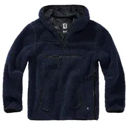 Brandit Teddyfleece Worker Pullover XXL - Navy - Funktionsjacken mit hochflorigem, warmem Teddy-Fleece und atmungsaktivem Innenfutter für optimale Wärme und Tragekomfort. Ausgestattet mit geräumiger Kapuze und praktischen Taschen.