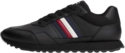 Tommy Hilfiger Herren Runner Sneaker New Eva Stripes Low Top, Schwarz (Black), 42