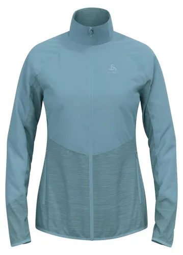Odlo Damen Essential Insulator Hybrid Laufjacke - Atmungsaktiv und sicher - Laufbekleidung mit Regular Fit für maximale Bewegungsfreiheit und Komfort. Ausgestattet mit G-Loft-Isolierfasern für Wärme und reflektierenden Details für erhöhte Sicherheit bei Dunkelheit.