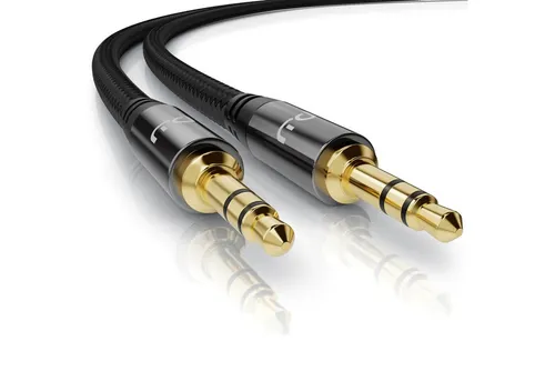 Primewire Audio-Kabel, 3,5-mm-Klinke, AUX (300 cm), Klinkenkabel 3,5 mm AUX - Audiokabel mit Nylonmantel - 3m