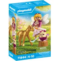 Magic Unicorns: Goldenes Einhornfohlen mit Fee, Konstruktionsspielzeug 71844