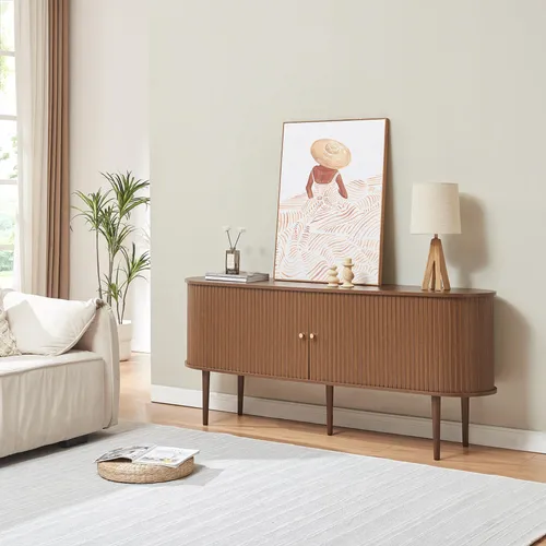 Sideboard 'Mapia' mit 2 Schiebetüren in Walnussoptik