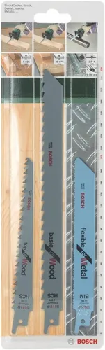 BOSCH 3er Set Säbelsägeblatt S 922 EF + S 644 D + S 1111 K Fuchsschwanz Holz TOP
