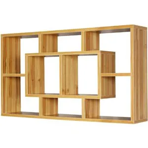 Wohnling Wandregal Alex, 8 Fächer aus Buche - Wandregal in Buche mit 8 Fächern für stilvollen Stauraum. Ideal für Bücher, Dekoration und mehr. Maße: 85 x 47,5 x 16,5 cm, belastbar bis 8 kg.