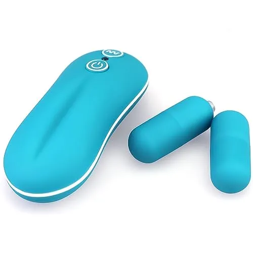 Vibro Ei mit 20 Modi Leiser Mini Vibrator mit Kabelsteuerung für Frauen Starke Vibration & Diskreter Genuss überall Blau Bullet-vibratoren & vibrationseier leise egg kugel FOPS M14-2 2