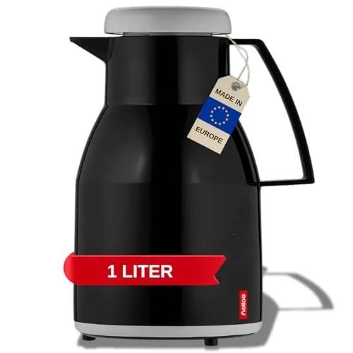 Helios Isolierkanne 1l WASH Kunststoff schwarz