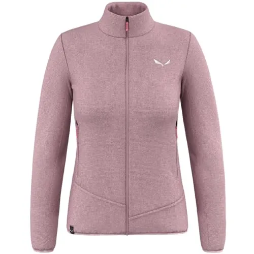 Salewa Puez Rocca Polarlite Damen Wanderjacke in Rosa (Größe 42) - Funktionsjacke aus 100 % recyceltem Polyester mit flauschigem Polarlite-Material, ideal für Outdoor-Abenteuer und höchsten Komfort bei jedem Wetter.