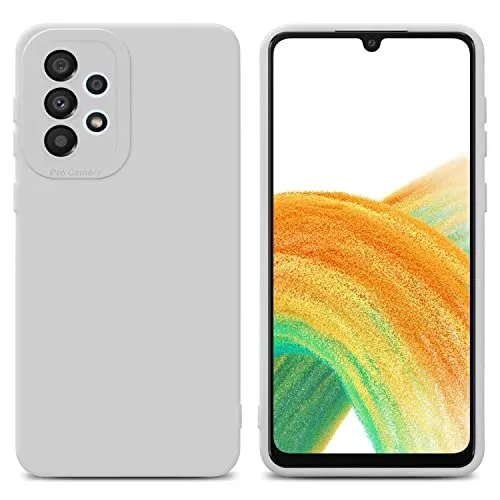 Cadorabo Hülle kompatibel mit Samsung Galaxy A52 (4G 5G) A52s Schutzhülle TPU Silikon Case Liquid Design mit Kameraschutz Slim Kratzfest Gummi Case Hülle für Galaxy A52 (4G 5G) A52s in Weiß