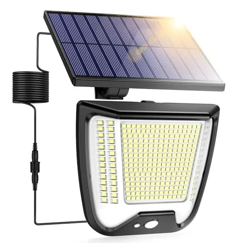 Solarlampen für Außen mit Bewegungsmelder – LED Solarleuchte 288 LEDs