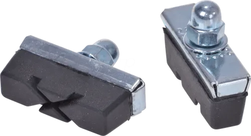 BIKE 42151 - Aluminiumfelgen-Bremsschuhe für Fahrräder - Hochwertige Felgenbremsschuhe aus Metall und Gummi, inklusive Hutmutter und Bremsklötzen. Ideal für Aluminiumfelgen, optimal für sichere Bremsleistung und Langlebigkeit.