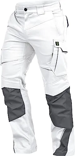 Bundhose-Flex-Line Weiß/Grau, Größe 60 von Leibwächter