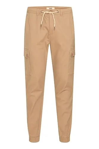 Blend Sellini Herren Cargohose Beige Brown (71509) - Bequeme Cargohose mit Stretchanteil und elastischem Bund. Aus nachhaltiger Baumwolle gefertigt, bietet sie viel Stauraum durch zahlreiche Taschen und ist ideal für Freizeitaktivitäten.