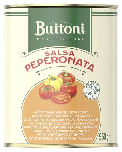 BUITONI Professional Salsa Peperonata, Fertige Tomatensauce, intensiver Tomaten- und Paprikageschmack, nach Peperonata-Art, 1er Pack (950g Dose)