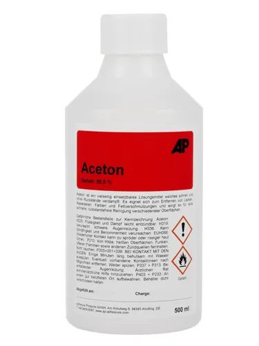AP Aceton 99,5%, 500ml,  Lösungsmittel, Verdünner, Entfetter, Reiniger