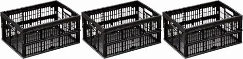 Gardissimo 3er Set Klappboxen 32 Liter - Praktisches 3er Set Klappboxen in Schwarz, ideal zum Einkaufen oder Verstauen. Mit Tragegriffen und einer Füllmenge von je 32 Litern. Pflegeleicht und langlebig – Qualität Made in Europe.