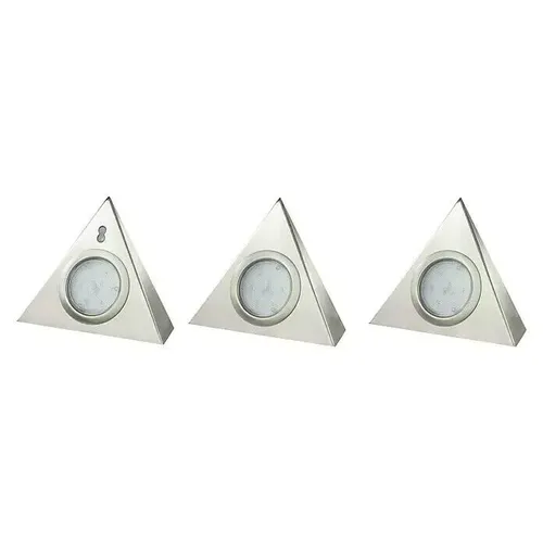 REV-Ritter LED Unterbauleuchte TRIANGLE SENSO 3 x 2,5 W, silber - Lampen: Energieeffiziente LED-Unterbauleuchte mit praktischem Schalter, ideal für Küchen und Arbeitsbereiche, langlebig mit 25.000 Stunden Lebensdauer.