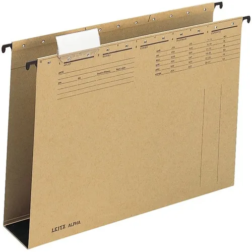 Hängesammler ALPHA® - Hartpappeboden 60 mm, Natronkarton, naturbraun 1946