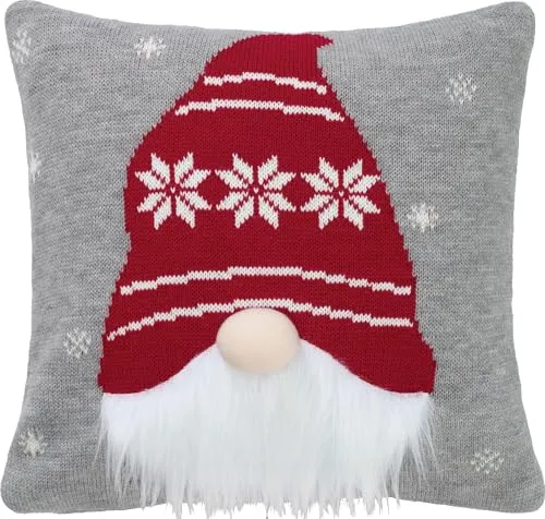 REDBEST Kissenhülle grau-rot Größe 40x40 cm