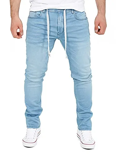 Yazubi Steve Herren Sweathose in Jeansoptik - Stylische Joggingjeans in schmaler Passform, ideal für Freizeitaktivitäten. Hoher Baumwollanteil sorgt für Komfort, während Elasthan für Stretch sorgt. Perfekt für entspannte Tage oder sportliche Aktivitäten.