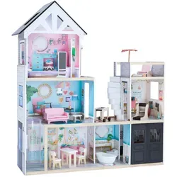 Teamson Kids Puppenhaus,, Mehrfarbig, Holz, Freiform, 116x125x34 cm, Spielzeug, Kinderspielzeug, Puppen & Puppenzubehör, Puppenzubehör
