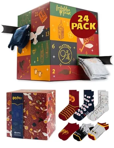 Adventskalender Wizarding World Harry Potter Socken Herren Geschenkbox Damen Geschenke 24 Paar 35-40