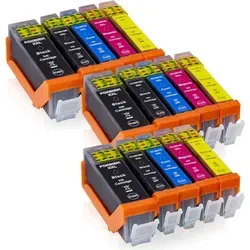 MS-Point 15er Sparset Tintenpatronen für Canon PGI-580BK/CLI-581