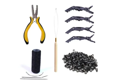 hair2heart Echthaar-Extension Tressen Starter Set Schwarz von hair2heart