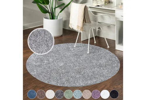 Carpet City Hochflor-Teppich City Shaggy, rund, Höhe: 30 mm, Teppich Langflor, Uni, Shaggy, flauschig-weich